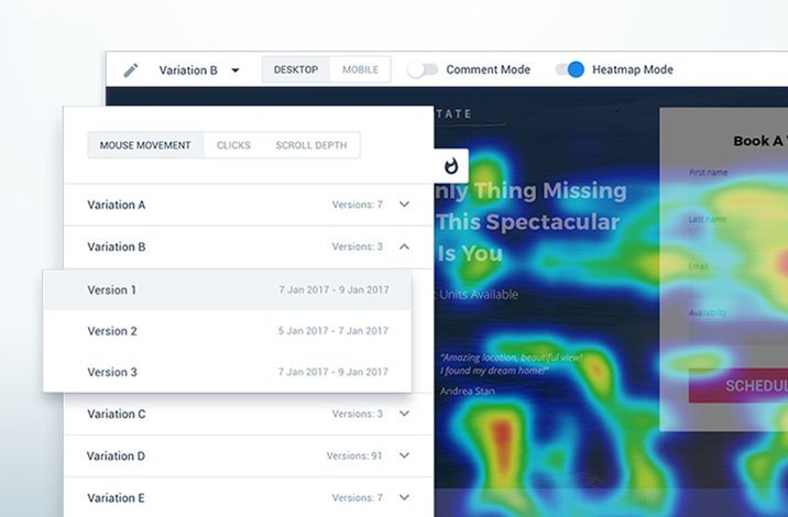 instapage heatmap